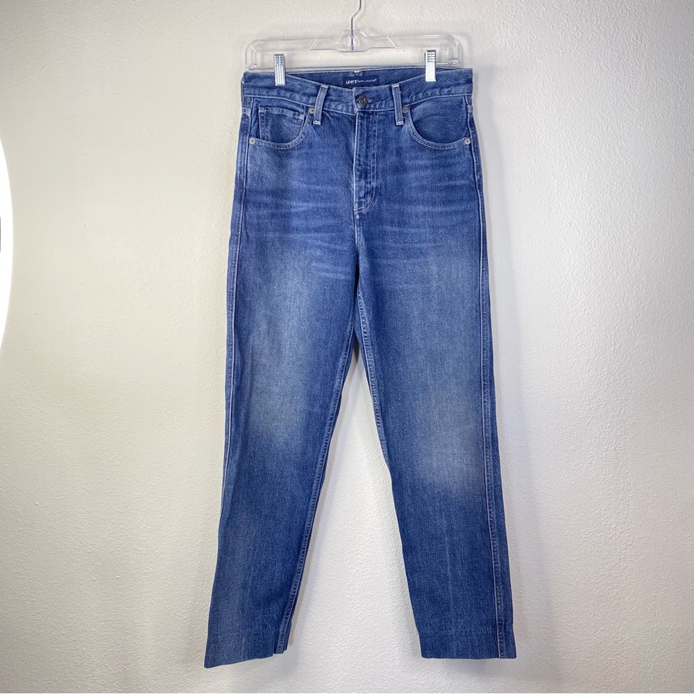 Levi's Column Pant Women Jean 26x30 Straight Leg Medium Stone Wash Faded Classic